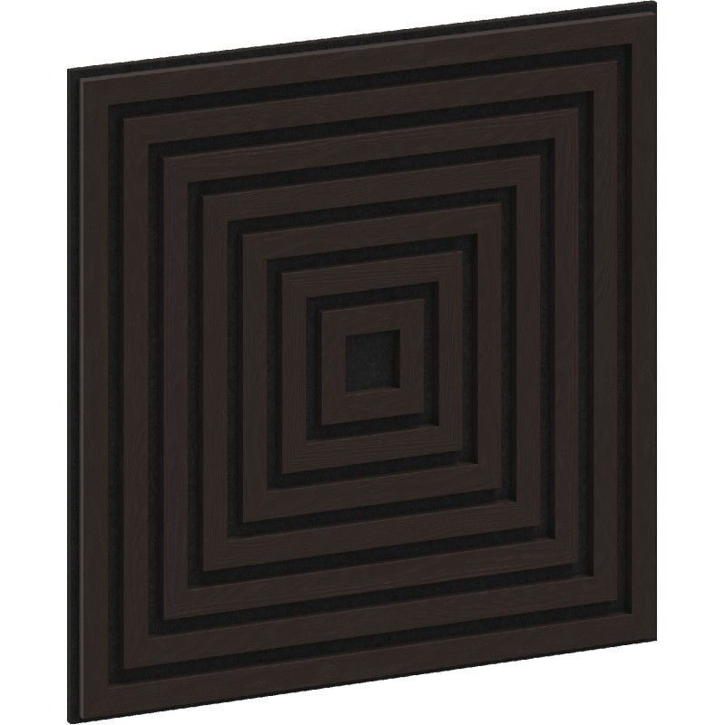 Mexen Linea 13 acoustic wall panel 60 x 60 cm (4 pcs), 9 mm felt, technical veneer, Black Oak - S110-60607-13-046