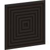 Mexen Linea 13 acoustic wall panel 60 x 60 cm (4 pcs), 9 mm felt, technical veneer, Black Oak - S110-60607-13-046