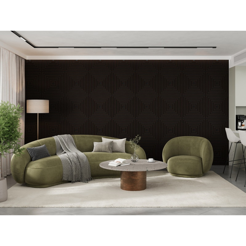 Mexen Linea 13 acoustic wall panel 60 x 60 cm (4 pcs), 9 mm felt, technical veneer, Black Oak - S110-60607-13-046