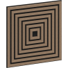Mexen Linea 13 acoustic wall panel 60 x 60 cm (4 pcs), 9 mm felt, technical veneer, Light Walnut - S110-60607-13-047