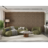 Mexen Linea 13 acoustic wall panel 60 x 60 cm (4 pcs), 9 mm felt, technical veneer, Light Walnut - S110-60607-13-047