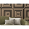 Mexen Linea 13 acoustic wall panel 60 x 60 cm (4 pcs), 9 mm felt, technical veneer, Light Walnut - S110-60607-13-047