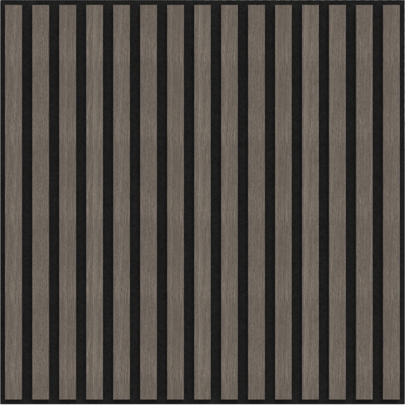 Mexen Linea 15 acoustic wall panel 60 x 60 cm (4 pieces), 9 mm felt, technical veneer, Gray Oak - S110-60607-15-043