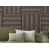 Mexen Linea 15 acoustic wall panel 60 x 60 cm (4 pieces), 9 mm felt, technical veneer, Gray Oak - S110-60607-15-043