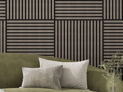 Mexen Linea 15 acoustic wall panel 60 x 60 cm (4 pieces), 9 mm felt, technical veneer, Gray Oak - S110-60607-15-043