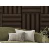 Mexen Linea 15 acoustic wall panel 60 x 60 cm (4 pcs), 9 mm felt, technical veneer, Mocca Oak - S110-60607-15-045