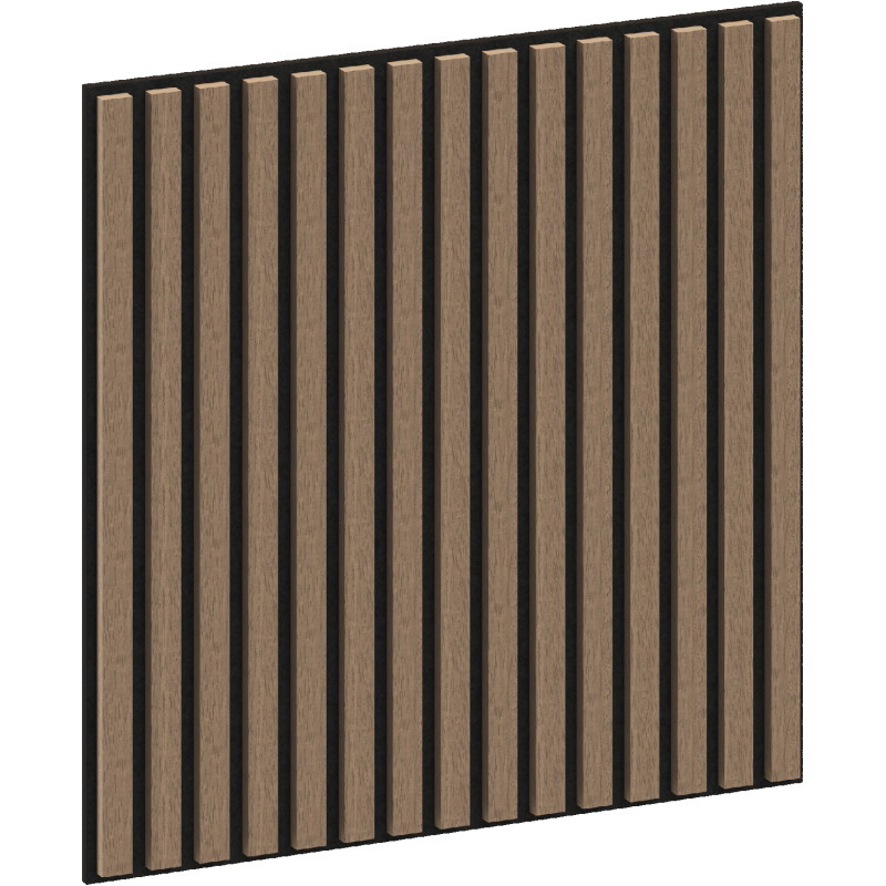 Mexen Linea 15 acoustic wall panel 60 x 60 cm (4 pcs), 9 mm felt, technical veneer, Light Walnut - S110-60607-15-047