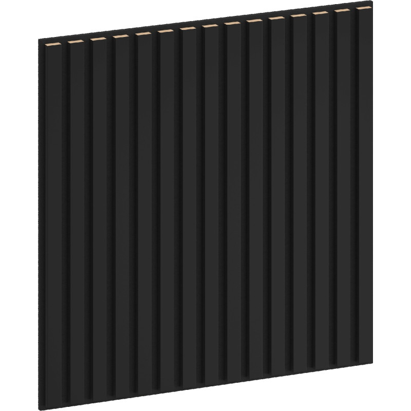 Mexen Linea 15 acoustic wall panel 60 x 60 cm (4 pcs.), 9 mm felt, technical veneer, Matte Black - S110-60607-15-053