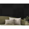 Mexen Linea 15 acoustic wall panel 60 x 60 cm (4 pcs.), 9 mm felt, technical veneer, Matte Black - S110-60607-15-053