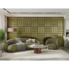 Mexen Linea 15 acoustic wall panel 60 x 60 cm (4 pcs), 9 mm felt, technical veneer, Gold - S110-60607-15-057