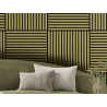 Mexen Linea 15 acoustic wall panel 60 x 60 cm (4 pcs), 9 mm felt, technical veneer, Gold - S110-60607-15-057