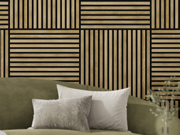 Mexen Linea 15 acoustic wall panel 60 x 60 cm (4 pcs), 9 mm felt, technical veneer, Honey Oak - S110-60607-15-066