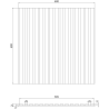 Mexen Linea 15 acoustic wall panel 60 x 60 cm (4 pcs), 9 mm felt, technical veneer, Honey Oak - S110-60607-15-066