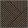 Mexen Linea 25 acoustic wall panel 60 x 60 cm (4 pcs), 9 mm felt, technical veneer, Dark Walnut - S110-60607-25-044