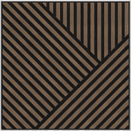 Mexen Linea 25 acoustic wall panel 60 x 60 cm (4 pcs), 9 mm felt, technical veneer, Dark Walnut - S110-60607-25-044