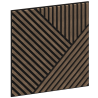 Mexen Linea 25 acoustic wall panel 60 x 60 cm (4 pcs), 9 mm felt, technical veneer, Dark Walnut - S110-60607-25-044