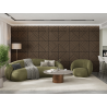 Mexen Linea 25 acoustic wall panel 60 x 60 cm (4 pcs), 9 mm felt, technical veneer, Dark Walnut - S110-60607-25-044