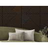 Mexen Linea 25 acoustic wall panel 60 x 60 cm (4 pieces), 9 mm felt, technical veneer, Mocca Oak - S110-60607-25-045