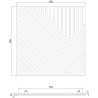 Mexen Linea 25 acoustic wall panel 60 x 60 cm (4 pcs), 9 mm felt, technical veneer, Black Oak - S110-60607-25-046
