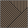 Mexen Linea 25 acoustic wall panel 60 x 60 cm (4 pieces), felt 9 mm, technical veneer, Light Walnut - S110-60607-25-047