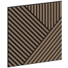 Mexen Linea 25 acoustic wall panel 60 x 60 cm (4 pieces), felt 9 mm, technical veneer, Light Walnut - S110-60607-25-047