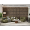 Mexen Linea 25 acoustic wall panel 60 x 60 cm (4 pieces), felt 9 mm, technical veneer, Light Walnut - S110-60607-25-047
