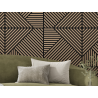 Mexen Linea 25 acoustic wall panel 60 x 60 cm (4 pieces), felt 9 mm, technical veneer, Light Walnut - S110-60607-25-047