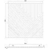 Mexen Linea 25 acoustic wall panel 60 x 60 cm (4 pieces), felt 9 mm, technical veneer, Light Walnut - S110-60607-25-047