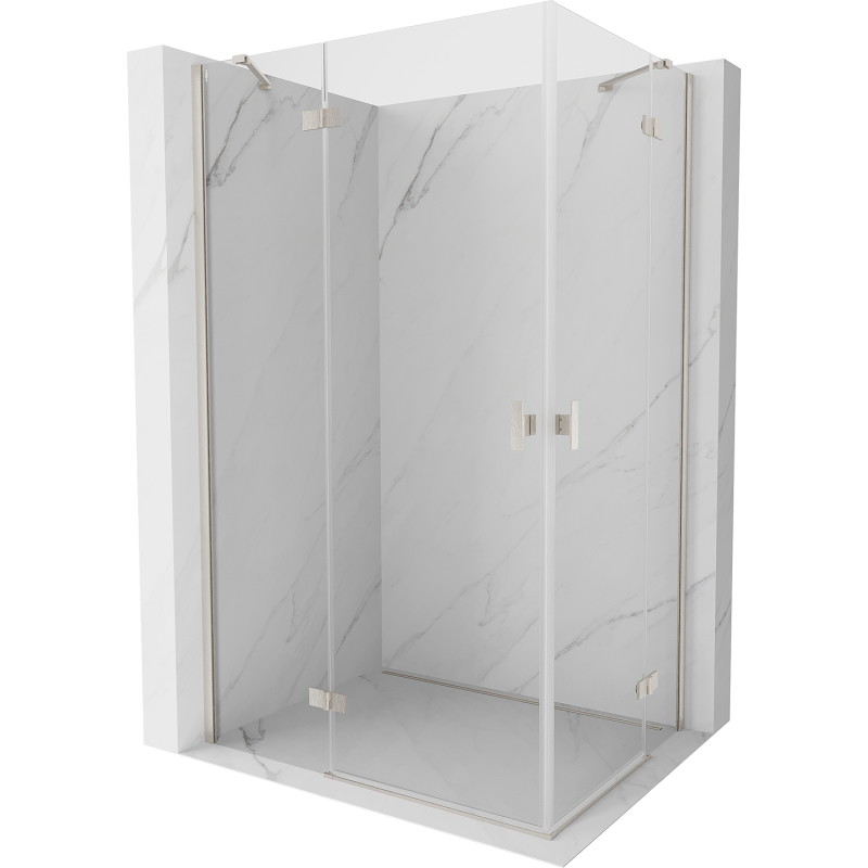 Mexen Mist-H Duo Left Hinged Shower Cabin 120 x 95 cm, Transparent, Brushed Nickel - 8A5-120L-095P-97-00