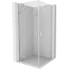 Mexen Mist-H Duo Pivot Shower Enclosure 100 x 100 cm, Transparent, Brushed Nickel - 8A5-100L-100P-97-00