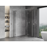 Mexen Mist-H Duo Shower Cabin Hinged Right 100 x 110 cm, Transparent, Brushed Nickel - 8A5-100L-110P-97-00