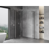 Mexen Mist-H Duo shower cabin hinged left 115 x 110 cm, transparent, brushed nickel - 8A5-115L-110P-97-00