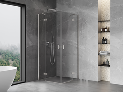 Mexen Mist-H Duo hinged shower cabin 70 x 70 cm, transparent, chrome - 8A5-070L-070P-01-00