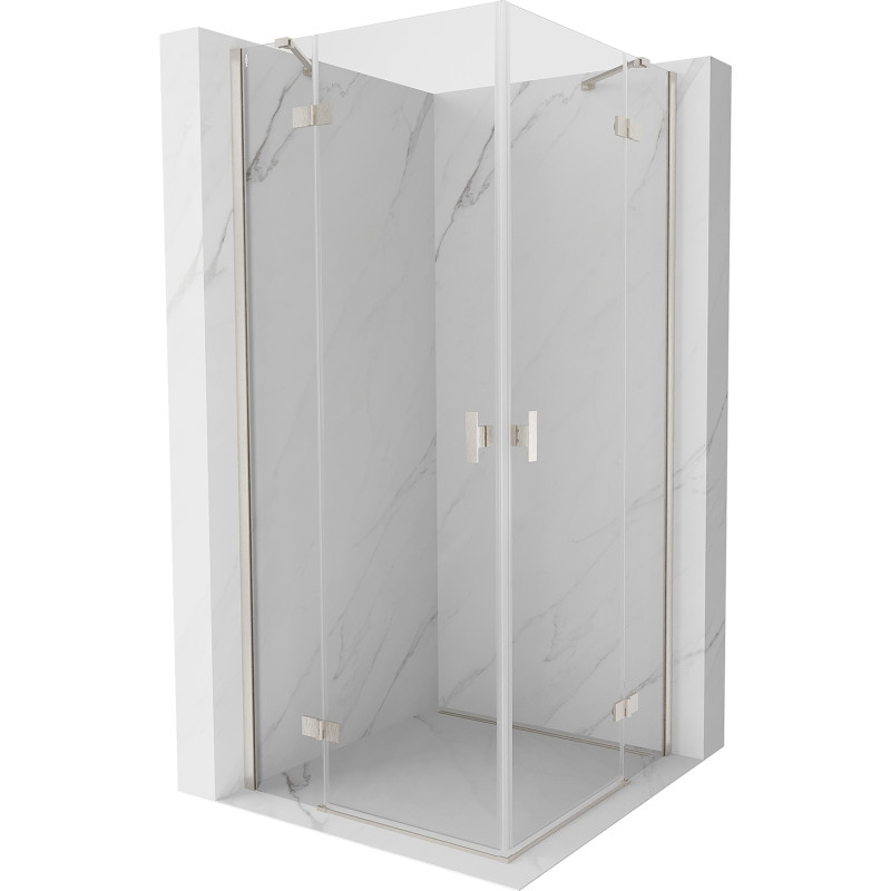 Mexen Mist-H Duo shower cabin with hinged door 120 x 120 cm, transparent, brushed nickel - 8A5-120L-120P-97-00