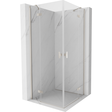 Mexen Mist-H Duo shower cabin with hinged door 120 x 120 cm, transparent, brushed nickel - 8A5-120L-120P-97-00