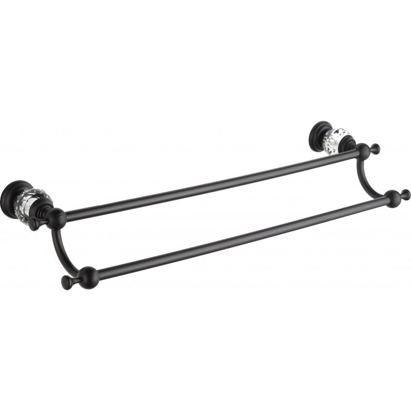 Mexen Estela double towel rack, Black - 7011525-70