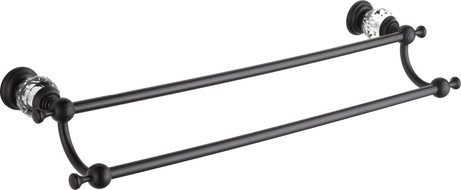 Mexen Estela double towel rack, Black - 7011525-70
