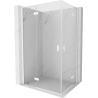Mexen Mist-H L Duo left-hinged shower cabin 80 x 70 cm, transparent, white - 8A5L-080L-070P-20-00