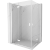 Mexen Mist-H L Duo shower cabin hinged left 95 x 75 cm, transparent, white - 8A5L-095L-075P-20-00