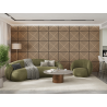 Mexen Linea 08 acoustic wall panel 60 x 60 cm (4pcs), 9 mm felt, technical veneer, Bleached Oak - S110-60607-08-040