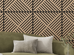 Mexen Linea 08 acoustic wall panel 60 x 60 cm (4pcs), 9 mm felt, technical veneer, Bleached Oak - S110-60607-08-040