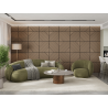 Mexen Linea 26 acoustic wall panel 60 x 60 cm (4 pcs), 9 mm felt, technical veneer, Light Walnut - S110-60607-26-047