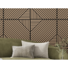 Mexen Linea 26 acoustic wall panel 60 x 60 cm (4 pcs), 9 mm felt, technical veneer, Light Walnut - S110-60607-26-047