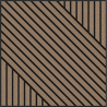 Mexen Linea 26 acoustic wall panel 60 x 60 cm (4 pcs), 9 mm felt, technical veneer, Light Walnut - S110-60607-26-047
