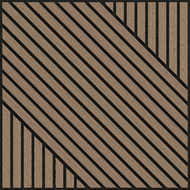 Mexen Linea 26 acoustic wall panel 60 x 60 cm (4 pcs), 9 mm felt, technical veneer, Light Walnut - S110-60607-26-047