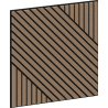 Mexen Linea 26 acoustic wall panel 60 x 60 cm (4 pcs), 9 mm felt, technical veneer, Light Walnut - S110-60607-26-047