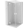 Mexen Mist-H L Duo Hinged Shower Cabin 80 x 80 cm, Transparent, White - 8A5L-080L-080P-20-00