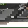 Mexen Leo 1-compartment granite sink with a drip tray and kitchen mixer tap Duero, Grey - 6501-71-671600-71