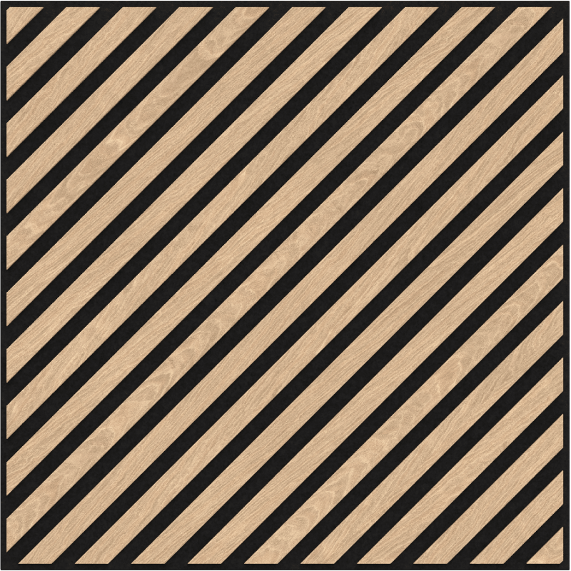 Mexen Lam-B Wall Slats 275 x 30 cm, 4 mm HDF Board, Technical Veneer, Sand Oak - S100-275307-3015-001