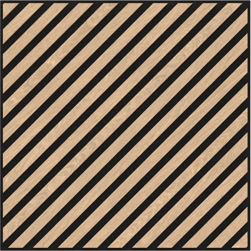 Mexen Linea 39 acoustic wall panel 60 x 60 cm (4 pcs.), 9 mm felt, technical veneer, Bleached Oak - S110-60607-39-040